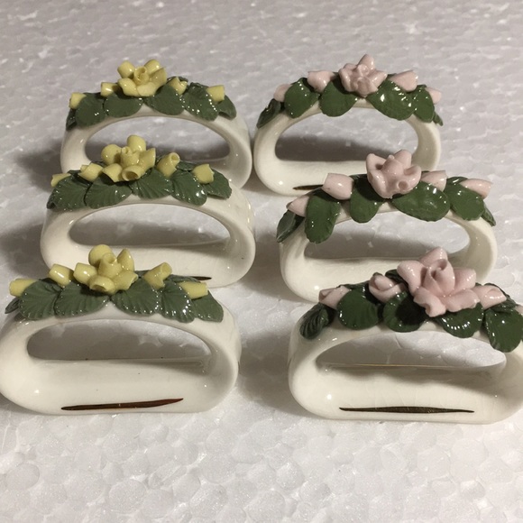 JUWELIER SONNICHSEN FLORAL NAPKIN RINGS - Picture 5 of 9